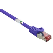 Renkforce Renkforce RF-4724920 RJ45 omrežni kabel CAT 6 S/FTP 2.00 m vijolična z zaščitnim zapornim zatičem, pozlačeni konektorji, ognjevaren 1 kos, (20417922)