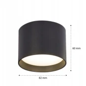 master LED Stropna svetilka 1xGX53 za LED IP20 SINO okrogla črna
