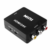 Northix Adapter za video pretvornik HDMI v AV - črn