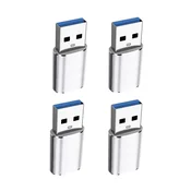 INF USB-C ženski na USB 3.0 moški, 4-pack, 5Gbps, ABS+aluminij Silver, (5000276644)