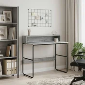 vidaXL Miza s shrambo Siva Sonoma 100 x 50 x 91 cm