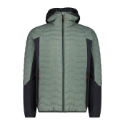 CMP MAN JACKET HYBRID FIX HOOD, moška pohodna jakna, zelena 35Z2497