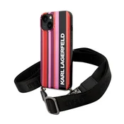 Karl Lagerfeld Etui Karl Lagerfeld Color Stripes Strap za iPhone 14 - roza