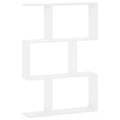 vidaXL Stenska polica Bela 72 x 17 x 105 cm predelan les