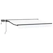 Rucni okvir tende s LED-ima Bijela i antracit 3,5 x 2,5 m