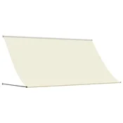 Vidaxl Zložljiva tenda krem 300x150 cm tkanina in jeklo