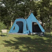 vidaXL vidaXL Teepee šotor s streho s shranjevanjem Modra 545 x 450 x 295 cm, (5000091123)