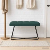 Klop s gumbnim oblazinjenjem Temno zelena 80 x 40 x 46 cm Blago