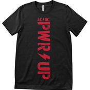 AC/DC Majica PWR-UP Vertical Logo Unisex Black XL