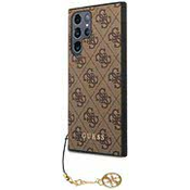Guess GUHCS22LGF4GBR S908 S22 Ultra brown hard case 4G Charms Collection (GUHCS22LGF4GBR)