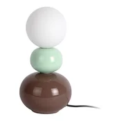 Mentolno zelena/rjava keramična namizna svetilka (višina 26 cm) Firenze Pellet – Leitmotiv