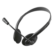 TRUST Slušalice Primo ChatHeadset žične 3,5mm+2x3,5mm crne