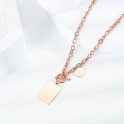 Ženska ogrlica sa priveskom GX1634 rose gold boje