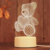 Mormark Dekorativna 3D LED luč | LEDLOVE Medved
