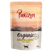 Ekonomično pakiranje Purizon Organic 24 x 85 g - Piletina i guščetina s bundevom
