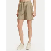 Marella Kratke hlače iz tkanine Borbona 2513141025 Zelena Relaxed Fit