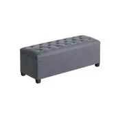 Songmics Shranjevalna otomanska klop 40x110x40 cm siva