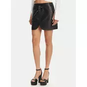 Versace Jeans Couture Usnjeno krilo 78HAEP02 Črna Regular Fit