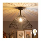 Brilagi - LED plafonski luster CERIA WIRE 1xE27/60W/230V precnik 45 cm crna