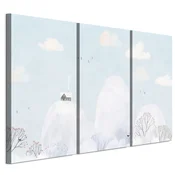 shumee Slika na italijanskem platnu 90 x 60 cm triptih - minimalističen slog - narava Slika na italijanskem platnu 120 x 80 cm triptih - minimalističen slog - narava