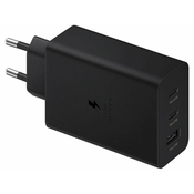 Punjač Samsung T6530 Trio 65W, 25W i 15W  Fast Charge 2x USB-C i USB-A crni bez kabela EP-T6530NBEGEU