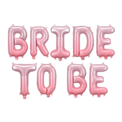PartyDeco Folija balon Bride To Be - Satenasto Roza 340 x 35 cm