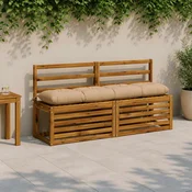 vidaXL Blazina za klop VIANEN 100% poliester Peščena 150 x 30 x 12 cm