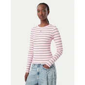 Tommy Jeans Bluza Essential DW0DW17387 Svetlo rožnata Slim Fit