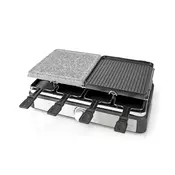 Nedis FCRA300FBK8 - Raclette žar z dodatki 1400W/230V