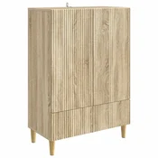 Vidaxl Strani šal Sonoma hrast 66 x 34,5 x 95 cm Inženirski les