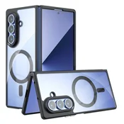 GS Prozoren ovitek za Samsung Galaxy Z Fold 8 Ultra, za MagSafe, črn okvir