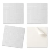 shumee Komplet samolepilnih vinilnih ploščic v vzorcu ribje kosti in opeke 20x20x20 cm