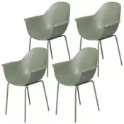 Homestar Vrtni komplet stolov 4 kosa 59x55x84 cm zelena