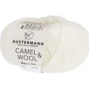 Austermann Camel & Wool 90343-01 Wool White Pletilna preja