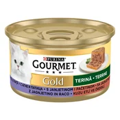 Gourmet Gold pašteta za muce, jagnjetina in raca, 24x85g