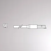 Molto Luce Končni napajalnik za tirnico Volare Kabel 2 m črn - črna - Kovina