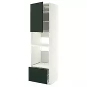 METOD / MAXIMERA Visoki element za ugradb uredaje, bijela/Havstorp zagasito zelena, 60x60x220 cm