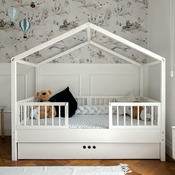 Bellamy Dream Nest postelja hiška 160x80 cm, snežna