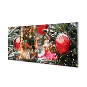 tulup.si Stenska plošča za kuhinjo Sneg novoletne jelke baubles 125x50 cm