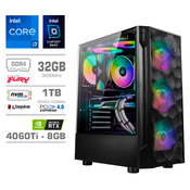 MEGA Računalnik MEGA TWR S7 i7-12700K/RTX4060Ti-8GB/32GB/1TB-4.0/750W/Brez OS RGB, (21218389)