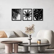 Opviq Zidna dekoracija Mutena, 131x50 cm, 1.2mm, Crna