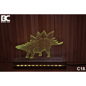 Black Cut 3D Lampa Toplo bela