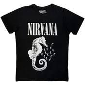 Nirvana Seahorse & Logo Mono Carbon Black XL Majica