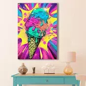 Wallity Dekorativna slika na platnu, 70x100cm, Šarena