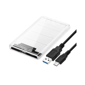HDD Rack 2.5 SATA USB Tip C 3.0 Linkom Transparentni