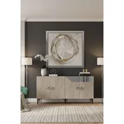 HANAH HOME Konzola Gama 150 White Travertine Silver