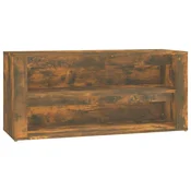 Vidaxl vidaXL Stojalo za čevlje dimljen hrast 100x35x45 cm