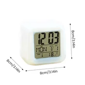 KJB Digitalna namizna budilka s temperaturo in barvno lučko, izvedba A