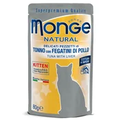 shumee Monge Cat tuna s piščančjimi jetri za mucke 80 g