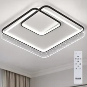 DE Moderna črna LED viseča svetilka PLAFON v 3 barvah za spalnico/dnevno sobo